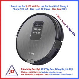 iLife V80 Pro Robot 120m2 hút bụi lau nhà Bản xuất châu Âu